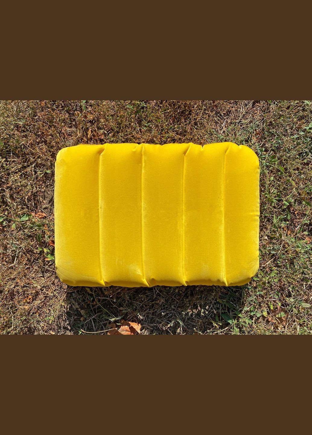 Надувная туристическая походная подушка для головы и шеи Компактная надувная подушка синяя Intex (309041941)