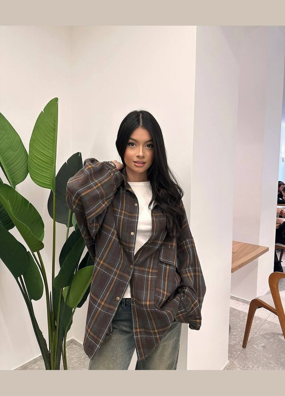 Сорочка у клітинку з кашеміру Adelante (322934862)