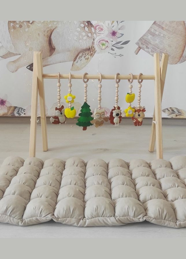 Мобіль дитячий, підлоговий, Бебі Джим + комплект підвісок Лісовичок + матрасик БОН БОН Латте No Brand (316257268)