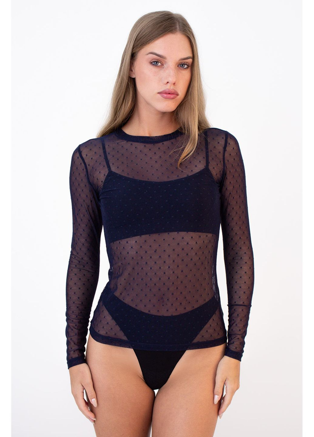 Синий демисезонный женский лонгслив Giulia T-SHIRT WITH LONG SLEEVES