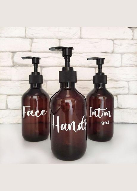 Набор дозаторов для ванной "Барселона" 300 мл пластик (3 шт.) англ. No Brand (298794557)