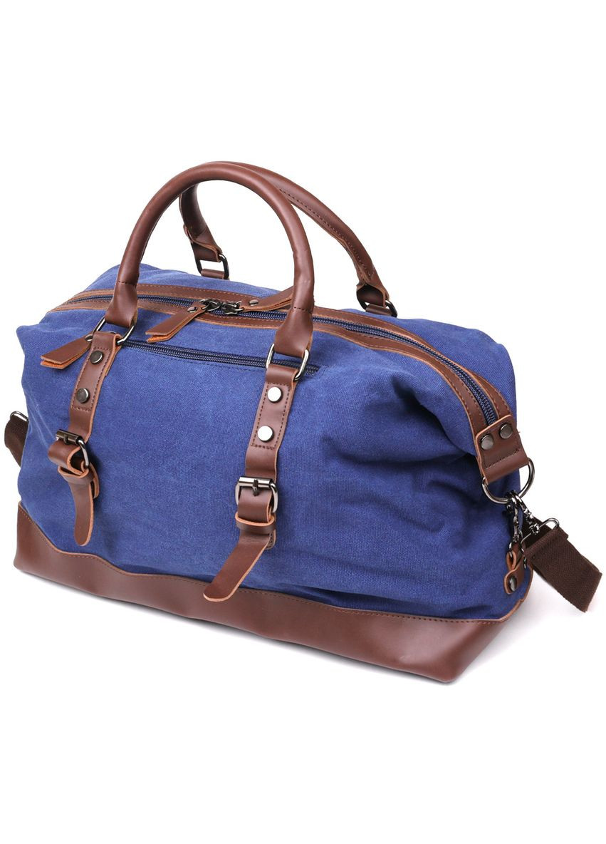 Дорожня сумка текстильна середня 20084 Синя Vintage (297129788)