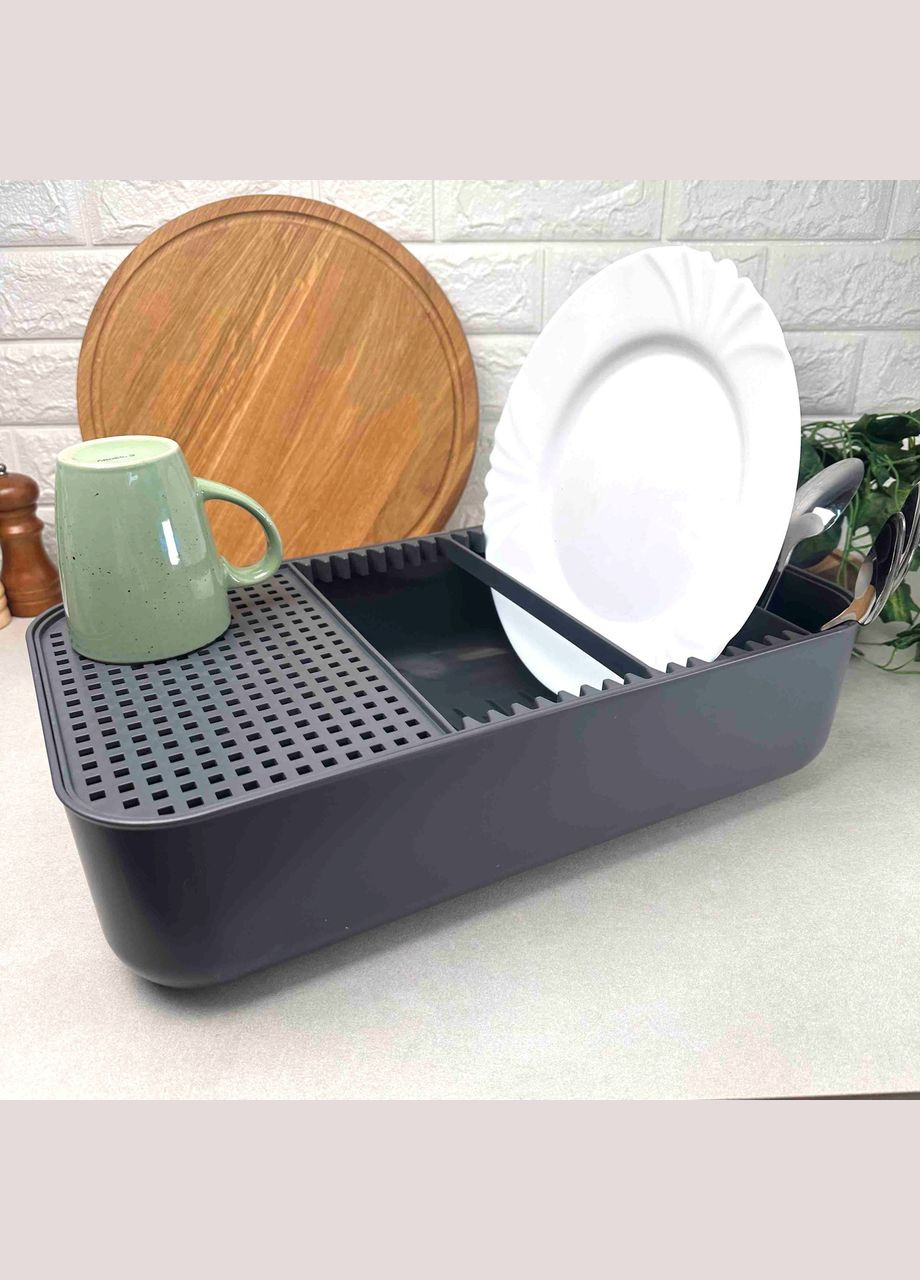 Глибока сушарка для посуду Гранда Антрацит Ламела Lamela (303724546)