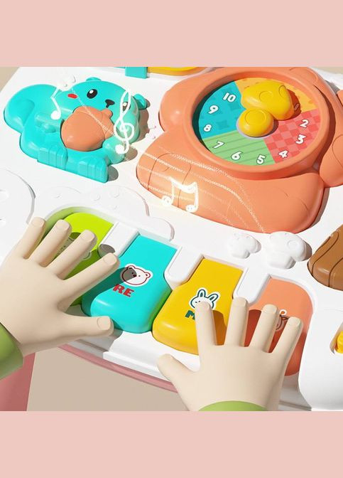 Дитячий ігровий музичний розвиваючий столик W-05133 Блакитний УКРАЇНСЬКА озвучка WToys (327215891)