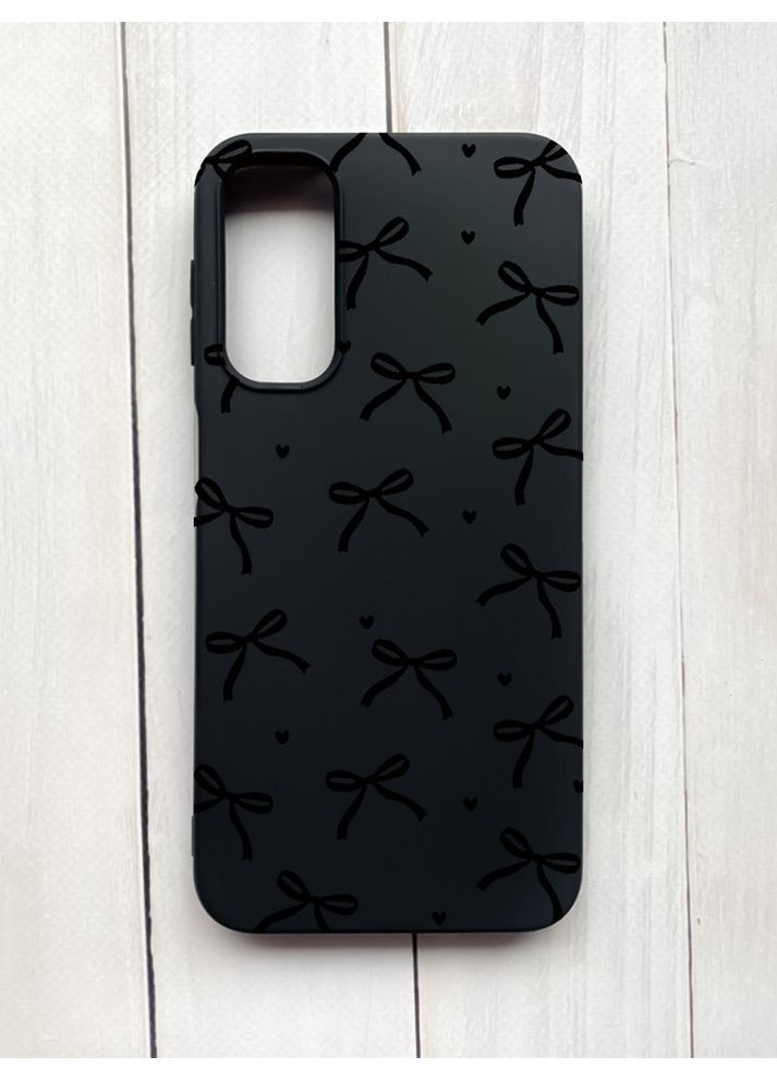 Матовий чорний чохол на Samsung Galaxy A24 Бантики (принт 405) Creative (355408782)