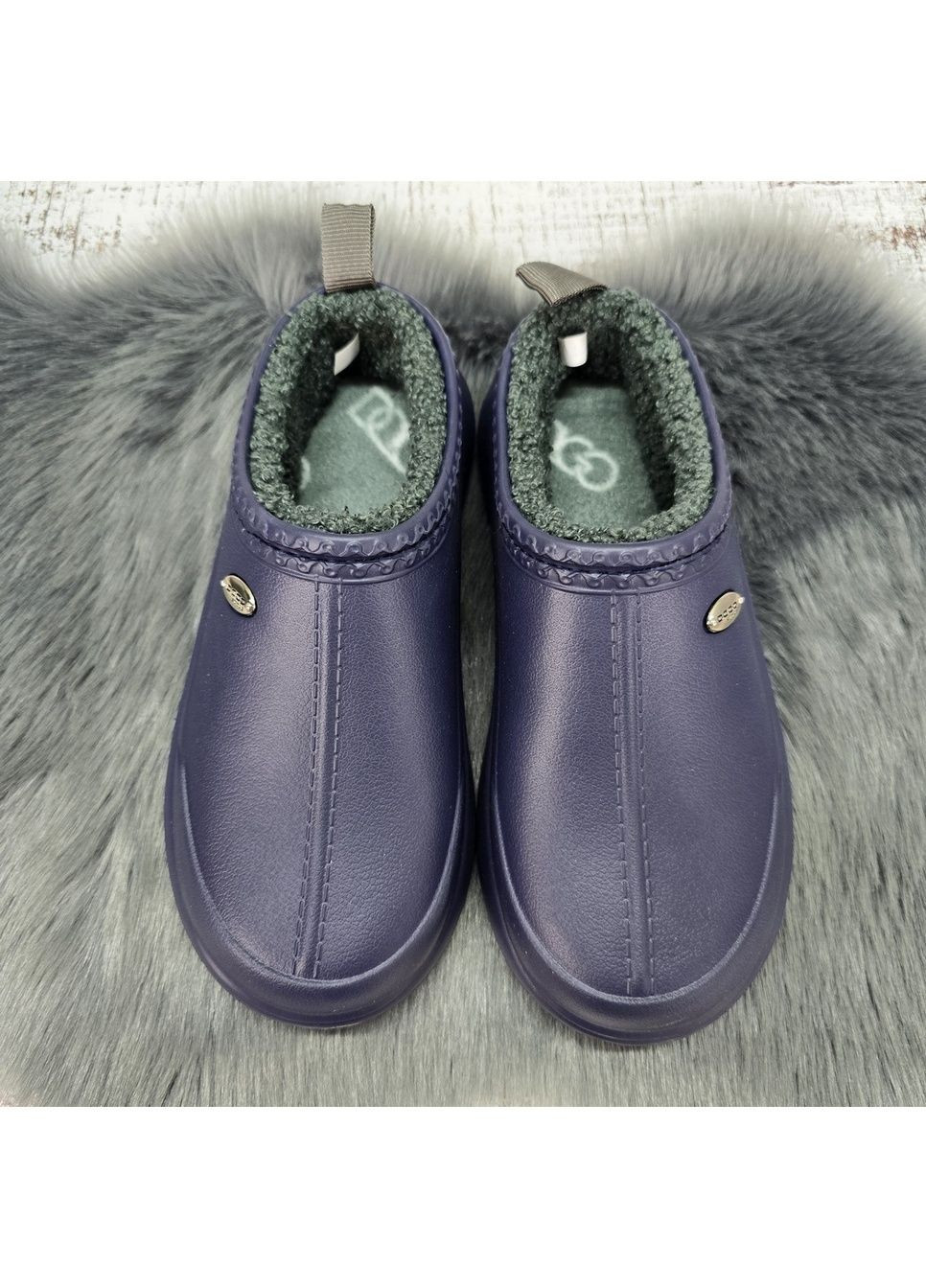 Калоші жіночі без задника сабо на хутрі Dago Style (366290166)