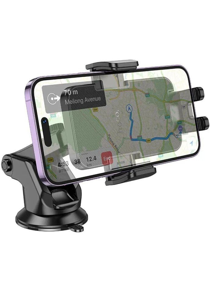 Автомобильный механический держатель для телефона H37 Black Hoco (324234127)