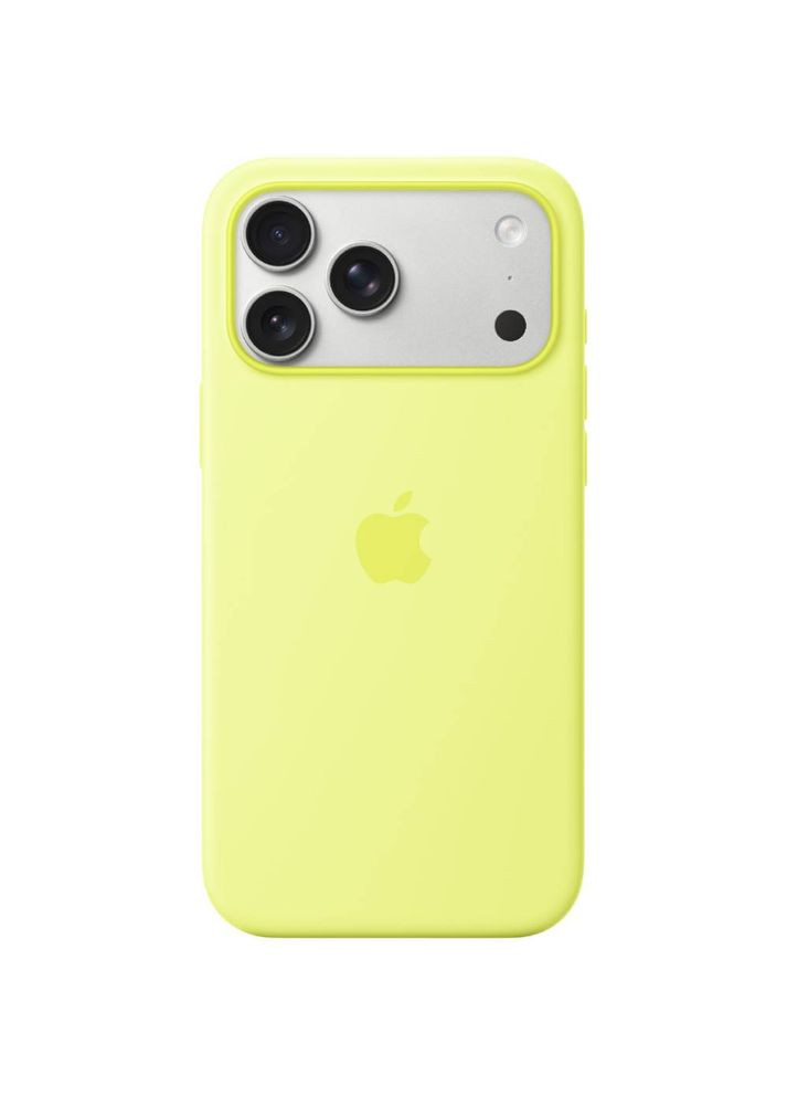 Чохол iPhone 17 Pro Max Silicone Case With MagSafe Neon Yellow (MGFM4ZM/A) Apple (363838007)