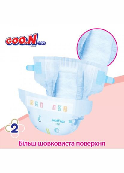 Підгузки Goo.N plus для детей 6-11 кг m унисекс,на липучках 64 шт (268145263)