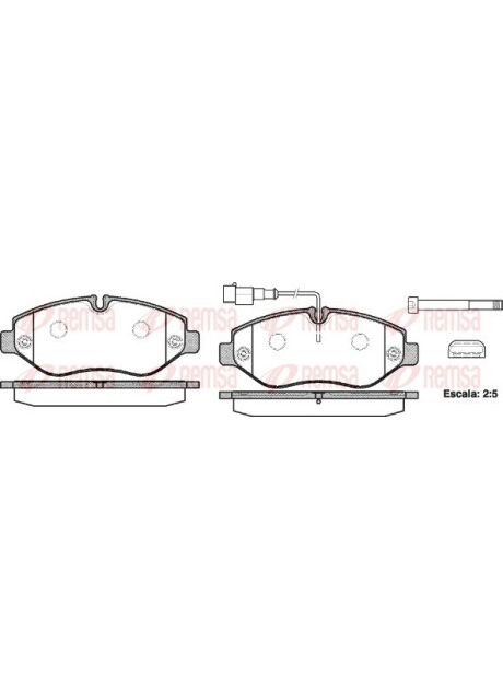 Колодки тормозные дисковые передние NISSAN CABSTAR 2.5-3.0 2006- 1245.02 Remsa (364835364)