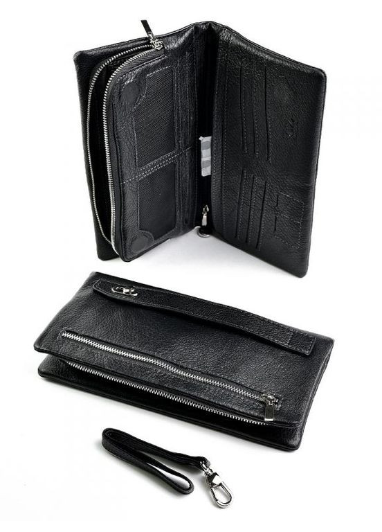 Чоловіче шкіряне портмоне чорне NIUNIU (307363566)