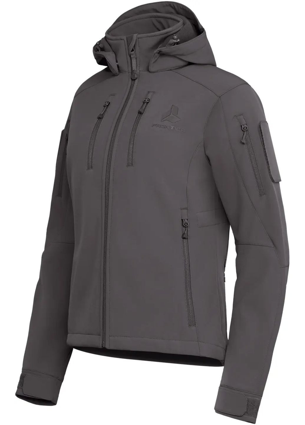 Сіра демісезонна куртка frontier ermine w oftshell dark grey No Brand