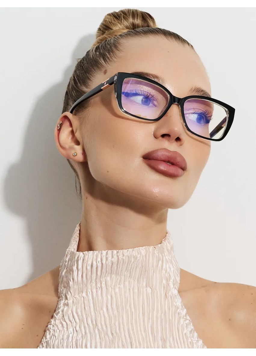 Классические женские очки для коррекции зрения -4.00 белая линза Fabia Monti (369623914)