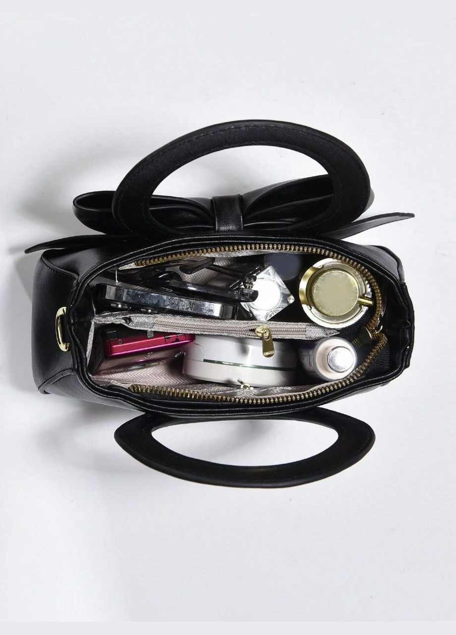 Жіноча сумка 6831 крос-боді з двома ручками чорна No Brand (307173562)