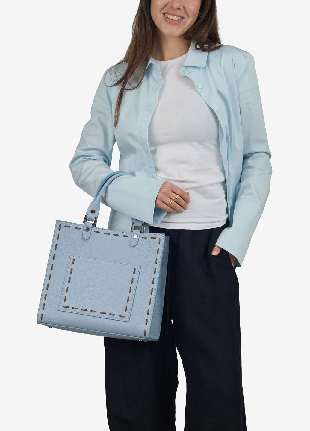 Сумка женская кожаная тоут средняя Tote Regina Notte (331283486)