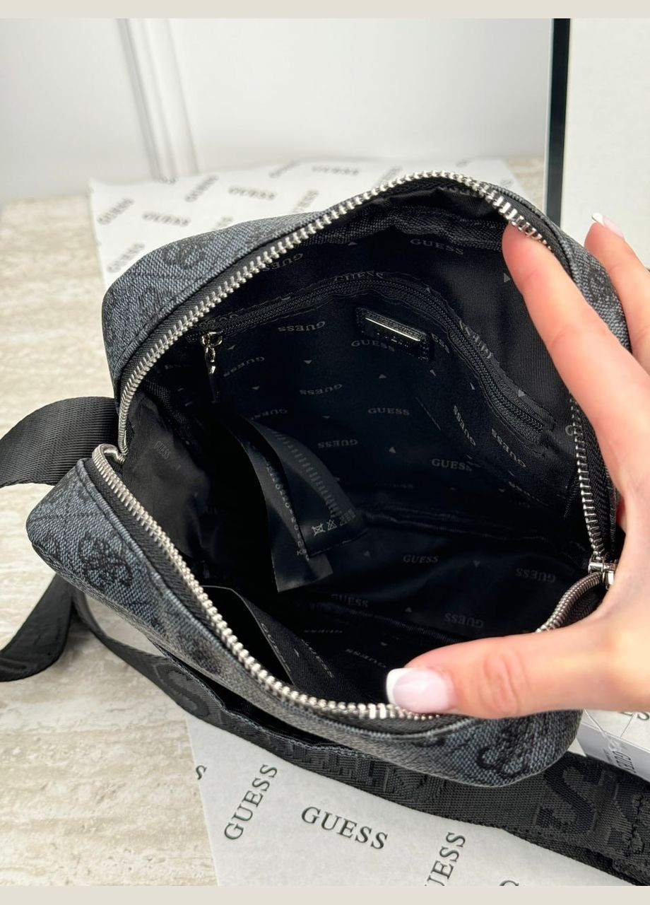 Мужская сумка через плечо LUX серый No Brand (317430702)