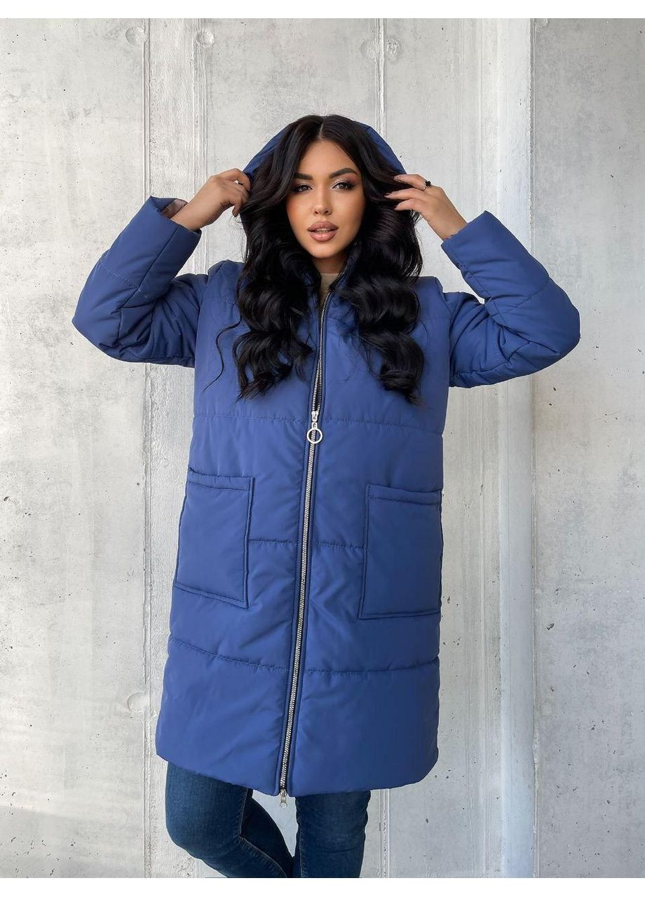 Синє зимнє Тепле зимове пальто Sofia