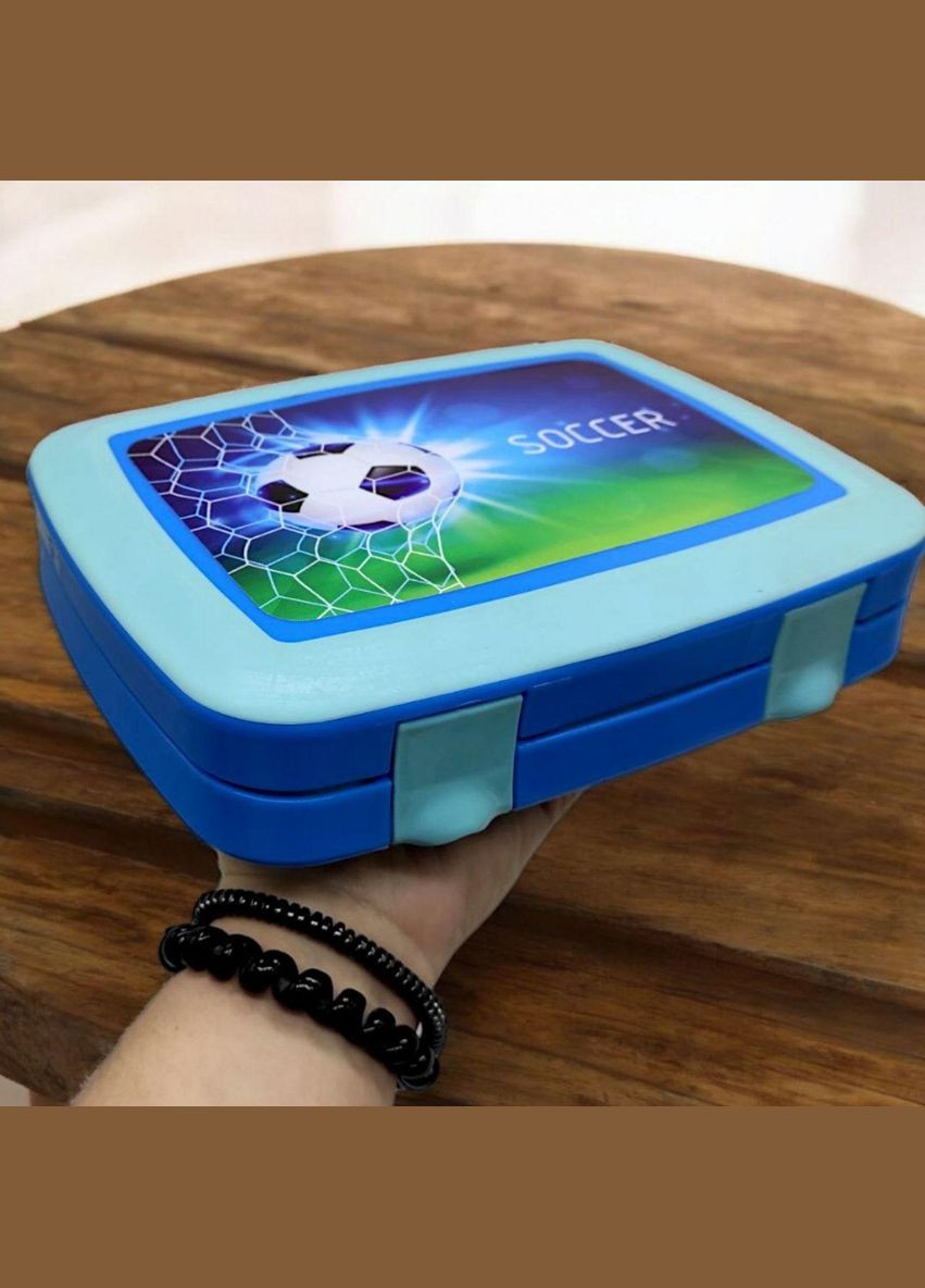 Ланч бокс дитячий, біопластик, 3 секції (блакитний) (01550/02) Doloni (362427536)