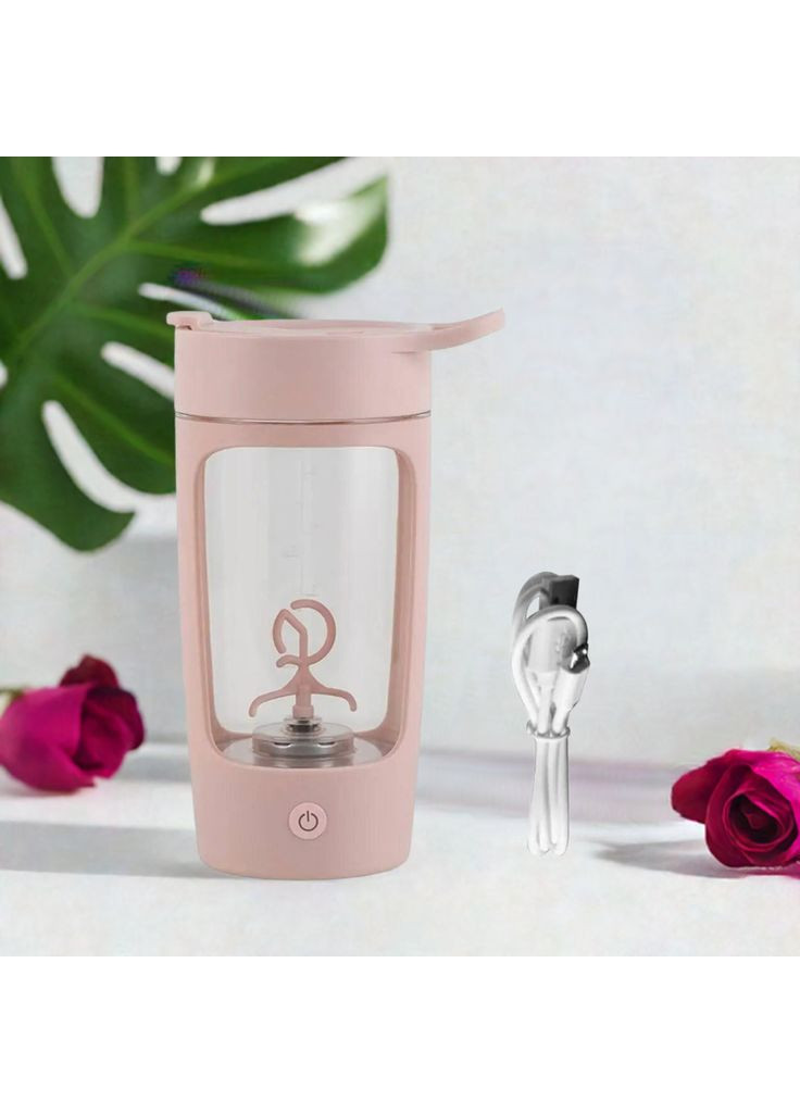 Якісний тритановий шейкер акамуляторний 500 мл для фітнесу. Рожевий No Brand (296101766)