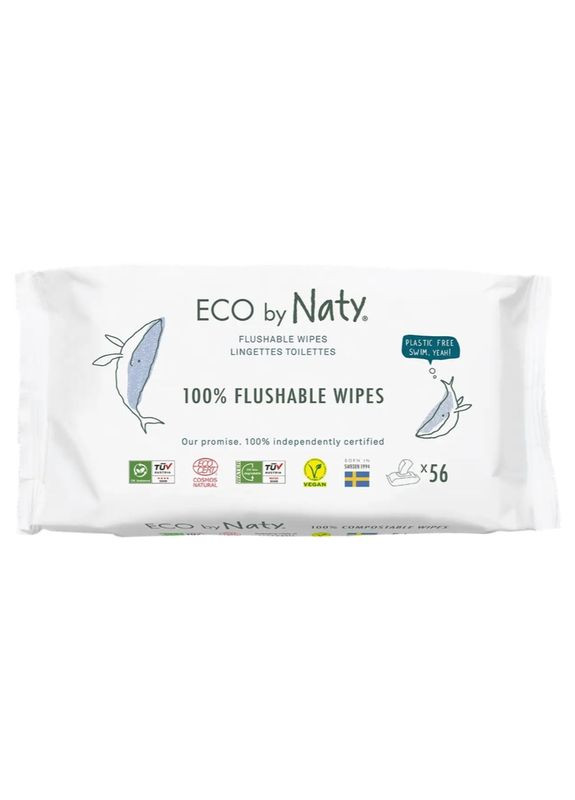Біорозкладний вологий туалетний папір Eco by 56 шт 34809 Eco by Naty (285767724)