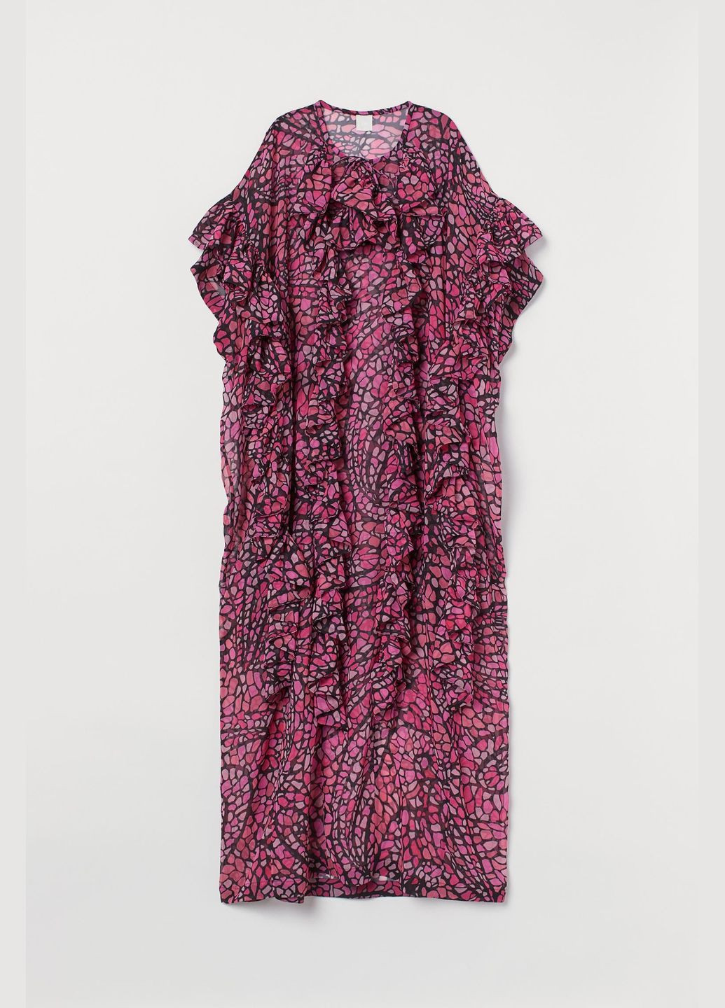 Розовое платье H&M с абстрактным узором
