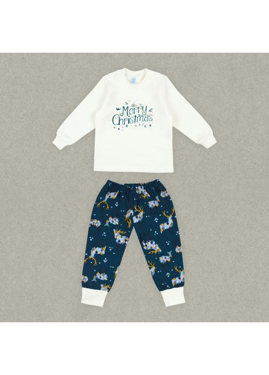 Молочная зимняя детская новогодняя пижама универсальная pgu-25-42 GABBI