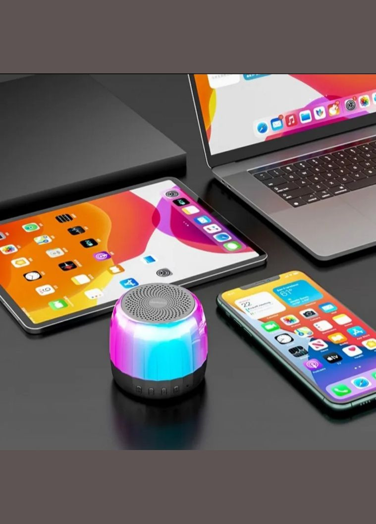 Світлодіодна блютуз-колонка K3 Plus Bluetooth 5.0 портативна колонка світломузка Lenovo (341316283)
