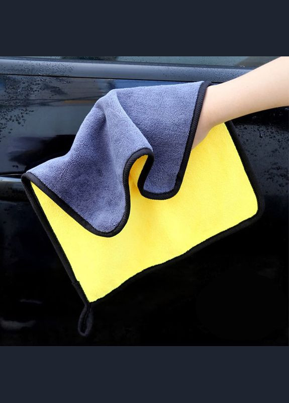 Мікрофібра (авторушник) автомобільна універсальна Extra Dry 800gsm 50х60см жовто-сірий (CW-5608) Colorway (294978830)