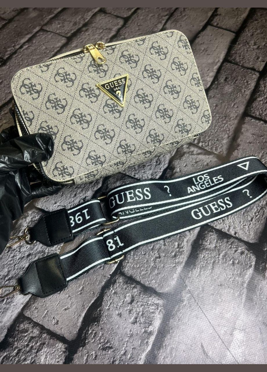 Женская сумка бежевый+черный Guess (326599967)