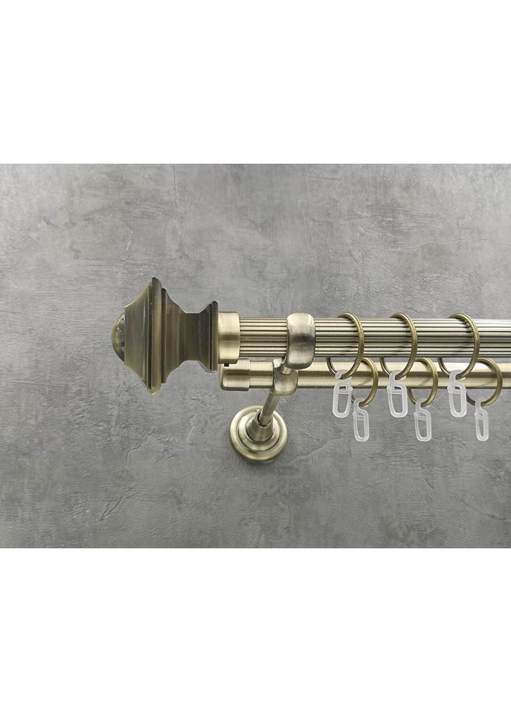 Карниз Борджеза рифлена штанга подвійний відкритий 25/19 мм 320 см Антик Quadrum (352782532)