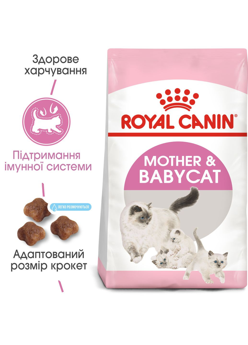 Сухий корм для новонароджених кошенят і кішок Mother Babycat 2 кг (3182550707312) (2544020) Royal Canin (308752396)