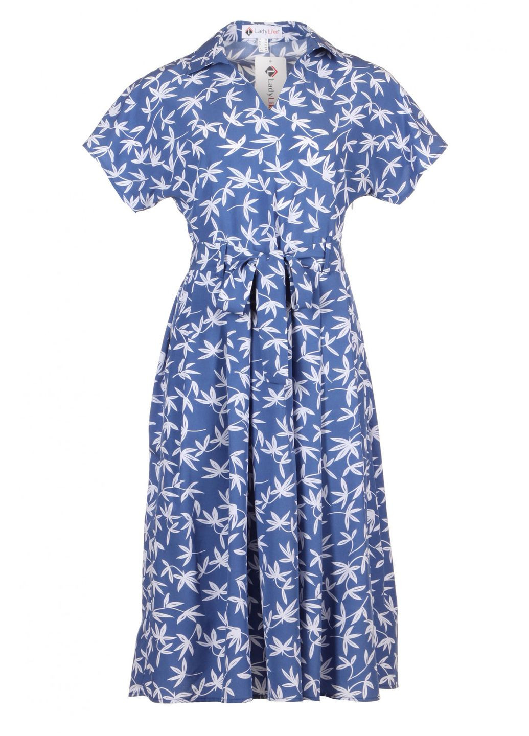 Голубое повседневный платье голубое пышное с юбкой в складку (ll143316761) LadyLike