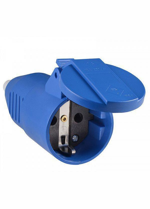 Розетка переносна 16А 2Р+РЕ)синя A0080030010 Аско-Укрем (336905393)