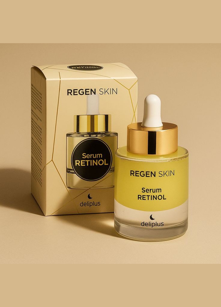 Активна сироватка для обличчя з ретинолом для нормальної та сухої шкіри Regen Skin Retinol 30 ml Deliplus (336189979)
