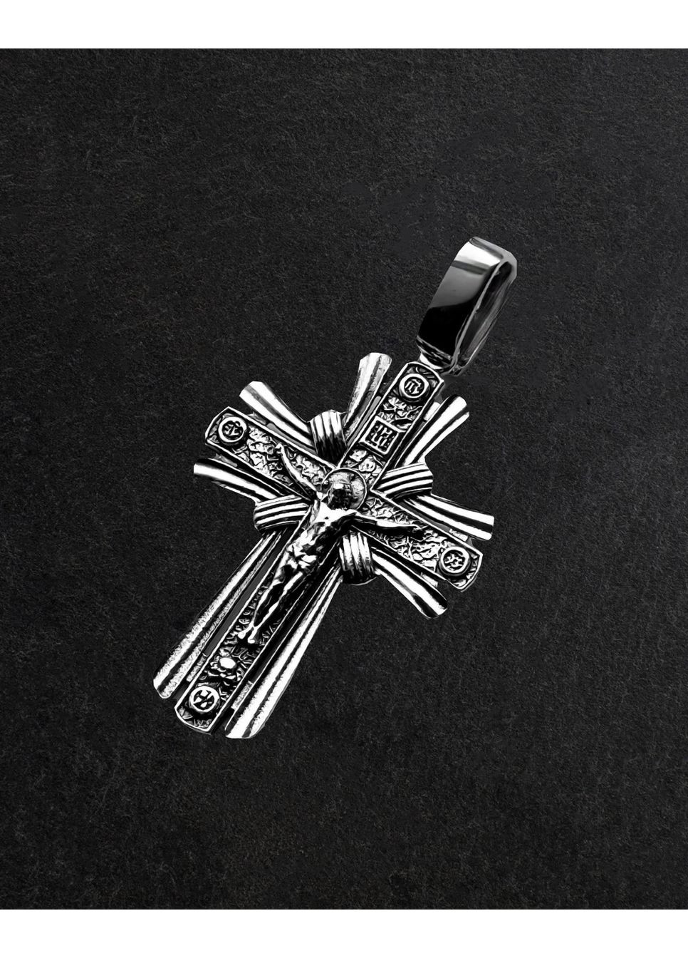 Православный серебряный крестик. Спаси и Сохрани кулон DeLoS (355877826)