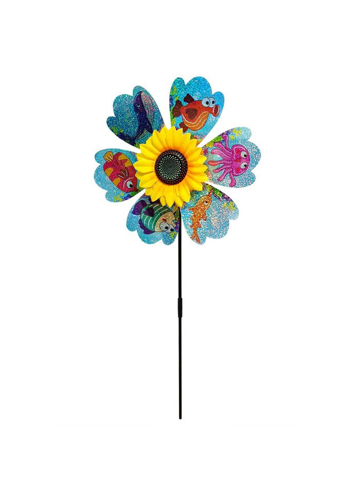 Детский ветрячок "Рыбы" МR 1225-2 цветок диаметром 28 см, палочка 48 см Bambi (334149634)