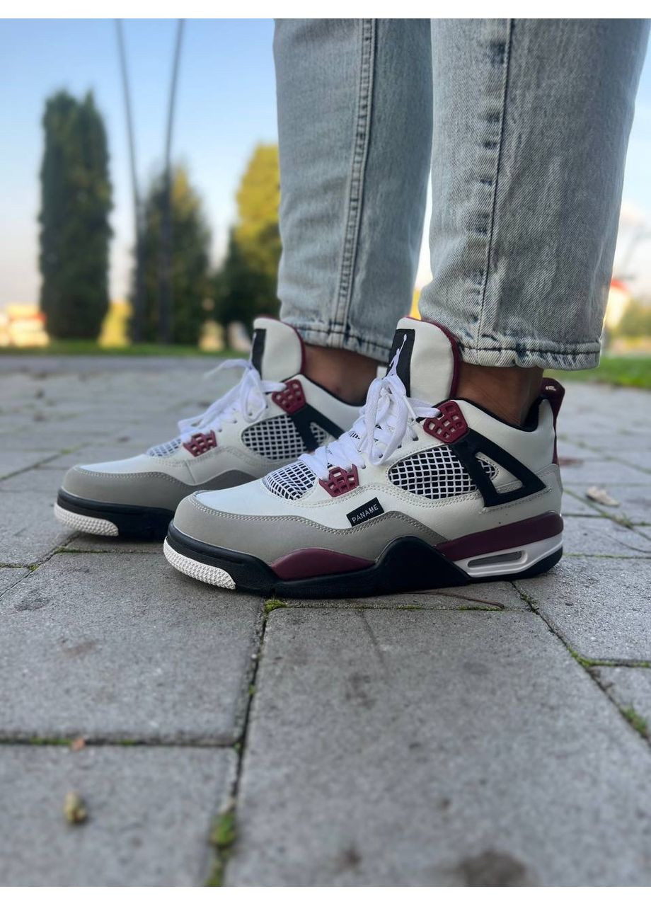 Цветные демисезонные кроссовки мужские nike air jordan retro 4 psg найк аир джордан No Brand