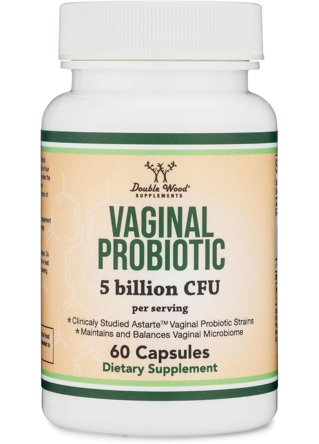 Вагинальный пробиотик для женщин Double Wood Vaginal Probiotic (5 Billion CFU на 2 капсулы), 60capsules Double Wood Supplements (289466096)