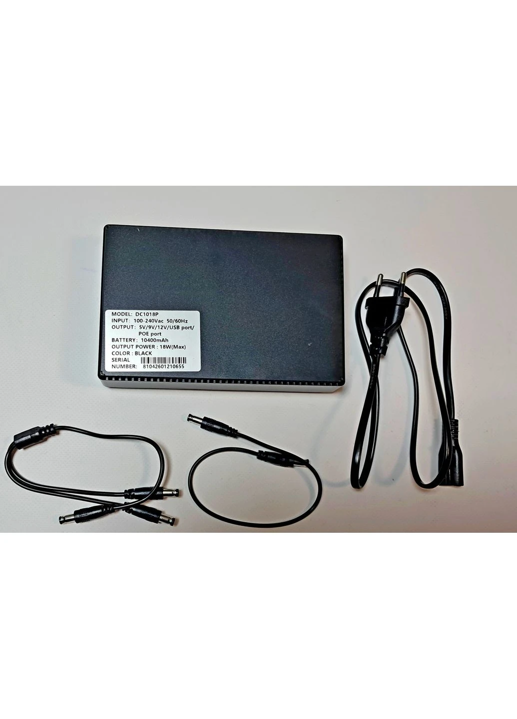 Mini UPS ДБЖ DC1018P 5V9V12V 10400mah 18 Вт для камери, роутера, сигналізації DC1018CP Andres (389603697)