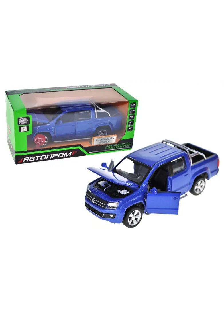 Металлическая модель автомобиля Volkswagen Amarok 1:30 с светом и звуком в ассортименте 68365 АВТОПРОМ Маш2546 (370653927)