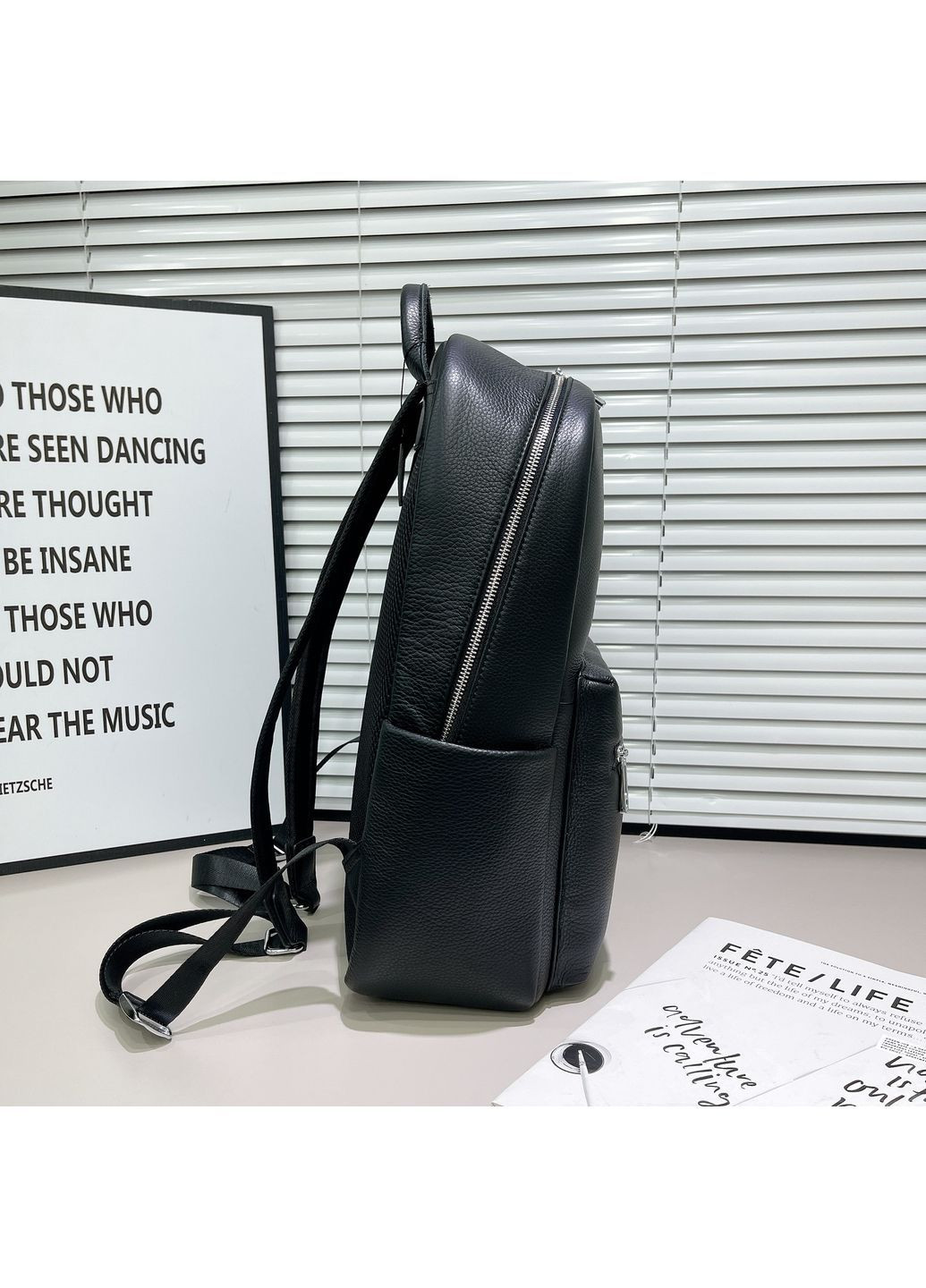 Натуральная кожа рюкзак мужской Qvant 23009 - Черный Tiding Чоловічі шкіряні рюкзаки (366889772)