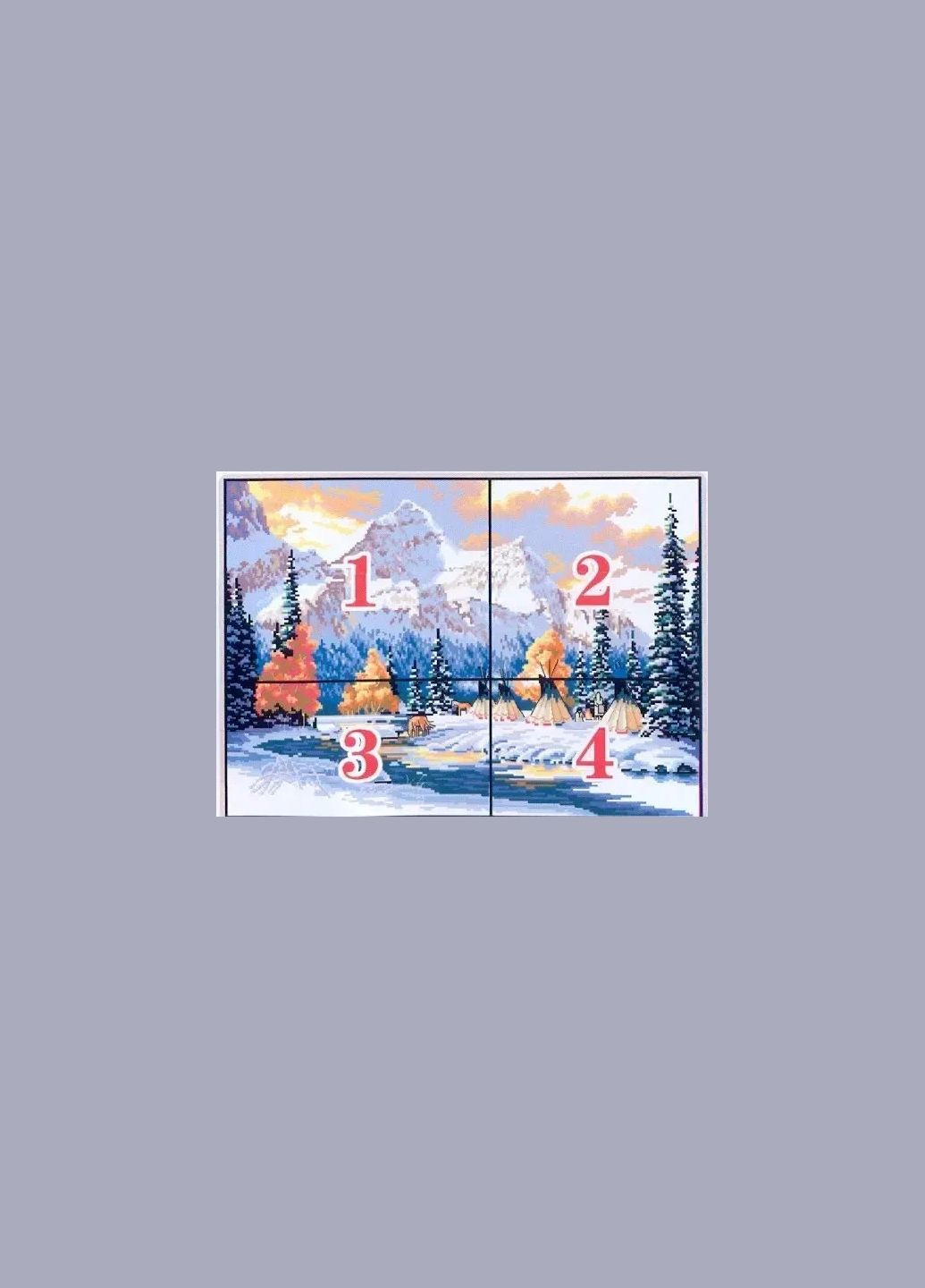 Набір для вишивання за нанесеною на канву схемою "The snow of winter". AIDA 14CT printed 49*36 см Joy Sunday (313613446)