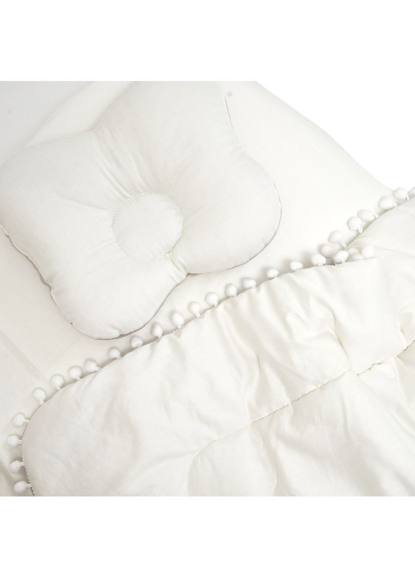 Постельный комплект, велюр/сатин, 120х60 см, 3 предмета, серый () Twins 4077-TW-10 (361019933)