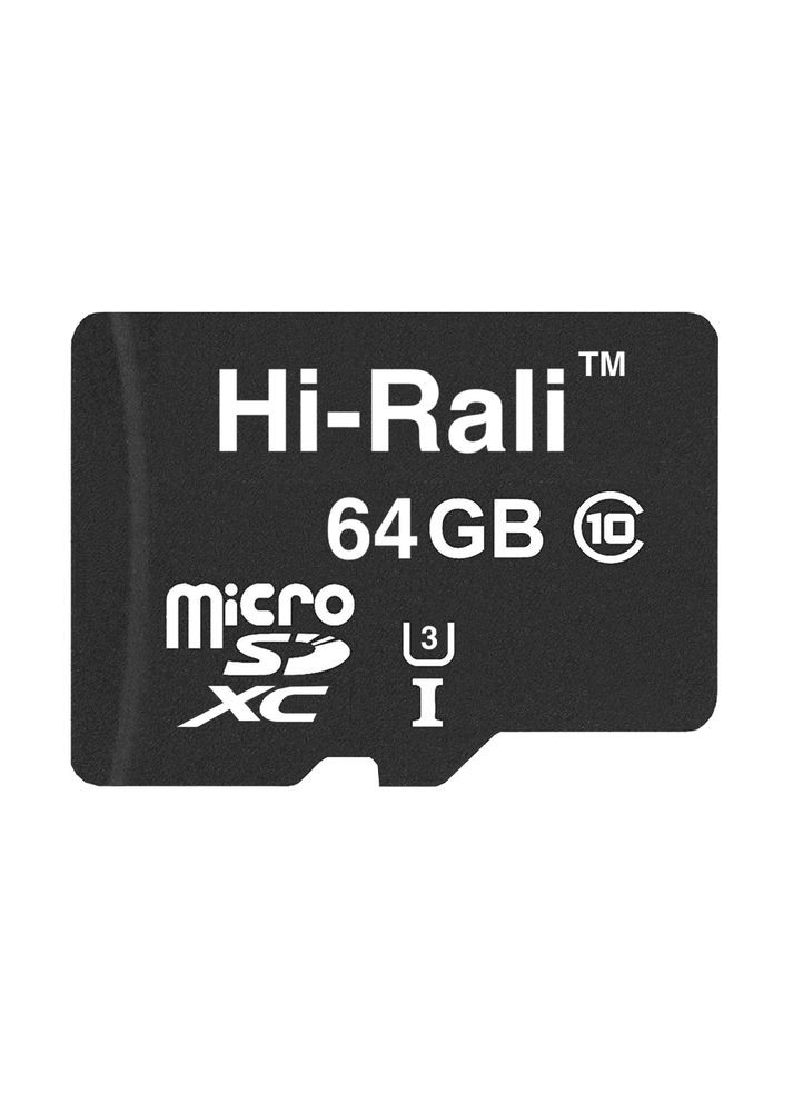 Карта пам`ятi MicroSDXC 64GB UHS-I/U3 Class 10 (HI-64GBSDU3CL10-00) Hi-Rali (336956657)