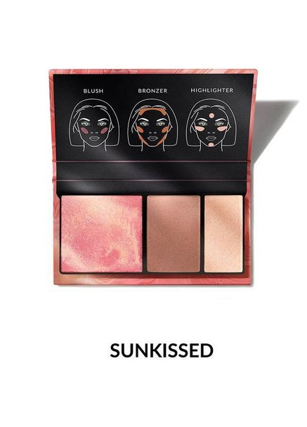 3-в-1 Палетка для макияжа лица: румяна, бронзер, хайлайтер, 3.8 г (Поцелуй солнца / Sun Kissed) Avon (368681957)