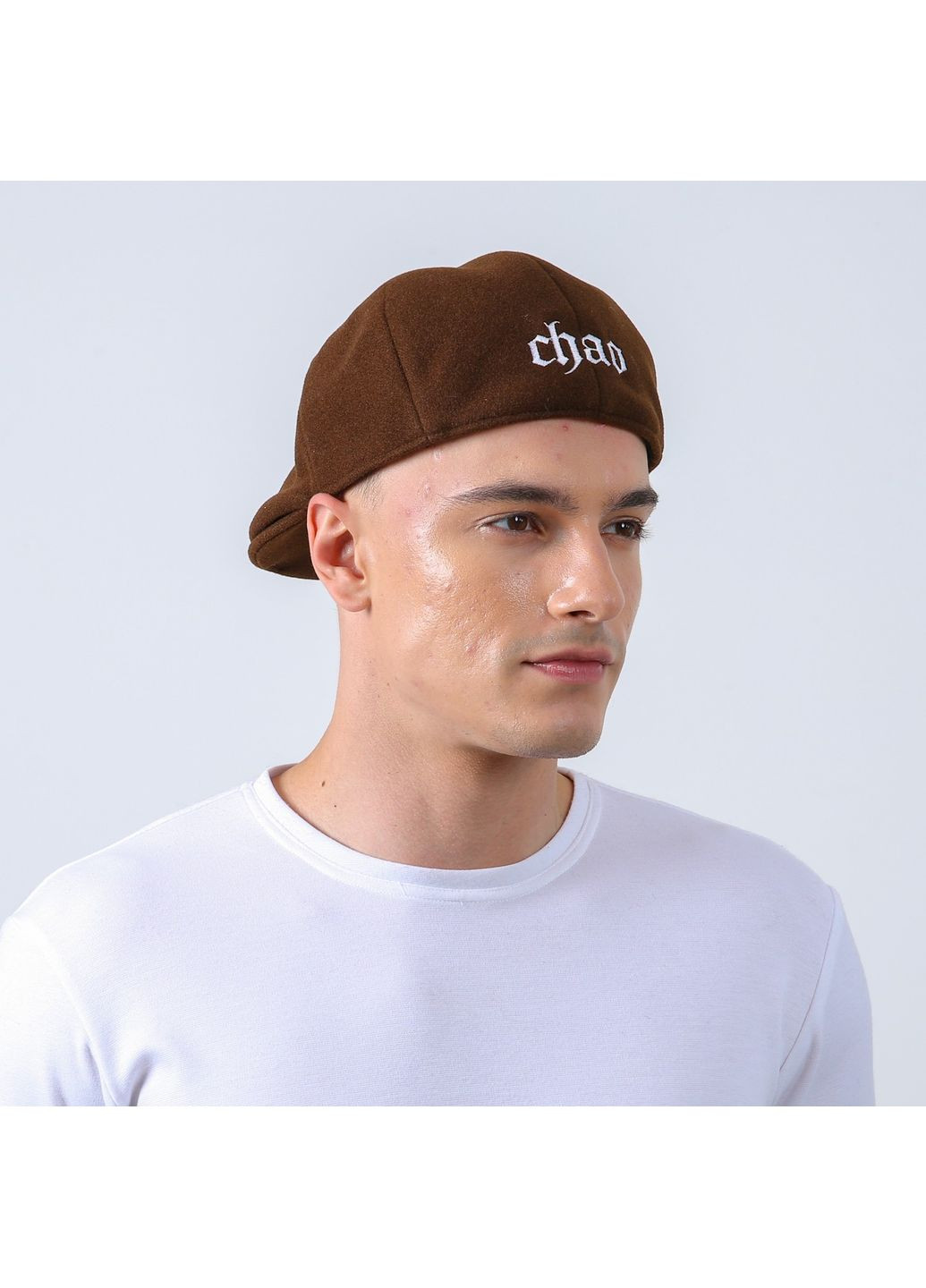 Кепка реглан чоловіча вовна коричнева ЧІЛІ 880-207 LuckyLOOK 880-207М (352690828)