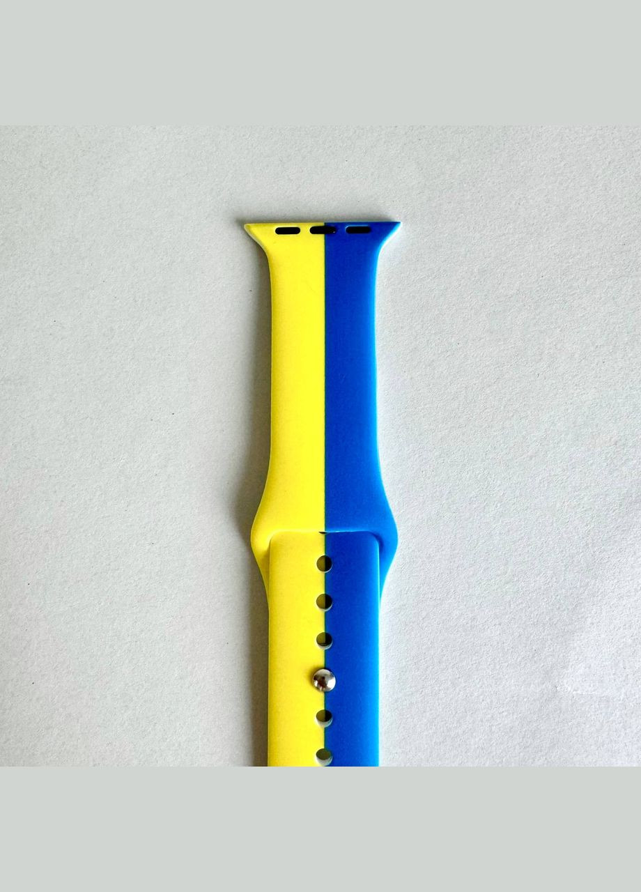 Силиконовый ремешок Watch 38/40 Желто-голубой No Brand (323584890)