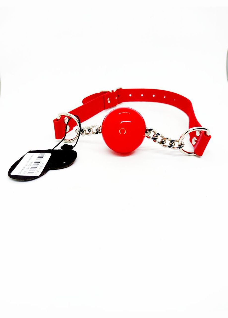 Силиконовый кляп с цепочкой, M, красный DS Fetish (297132711)