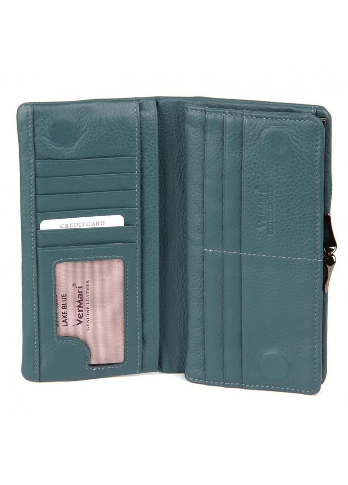 Гаманець жіночий на магніті натуральна шкіра розміри 19 х 10 х 3 см 3911-1806 морська хвиля Vermari (314926948)