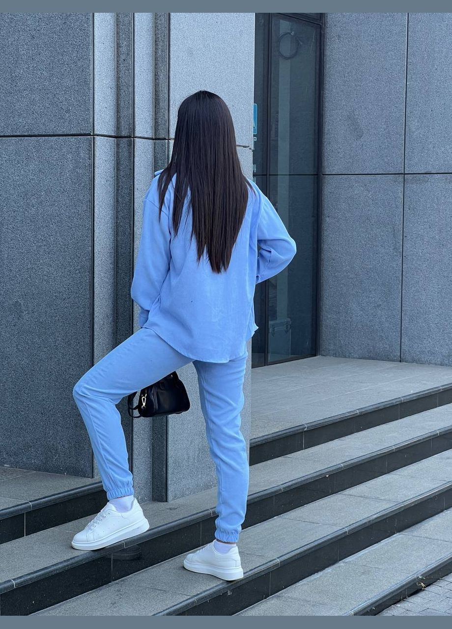 Женский костюм из микровельвета на кнопках Fashion (296734967)